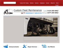 Tablet Screenshot of customfleetmaintenance.com